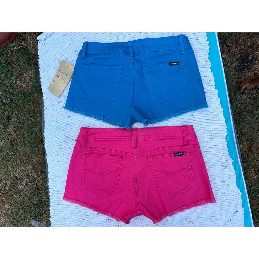 2 NEW ANGEL JEANS CUTOFF DENIM SHORTS- ONE NWT ONE NWOT SIZE 5